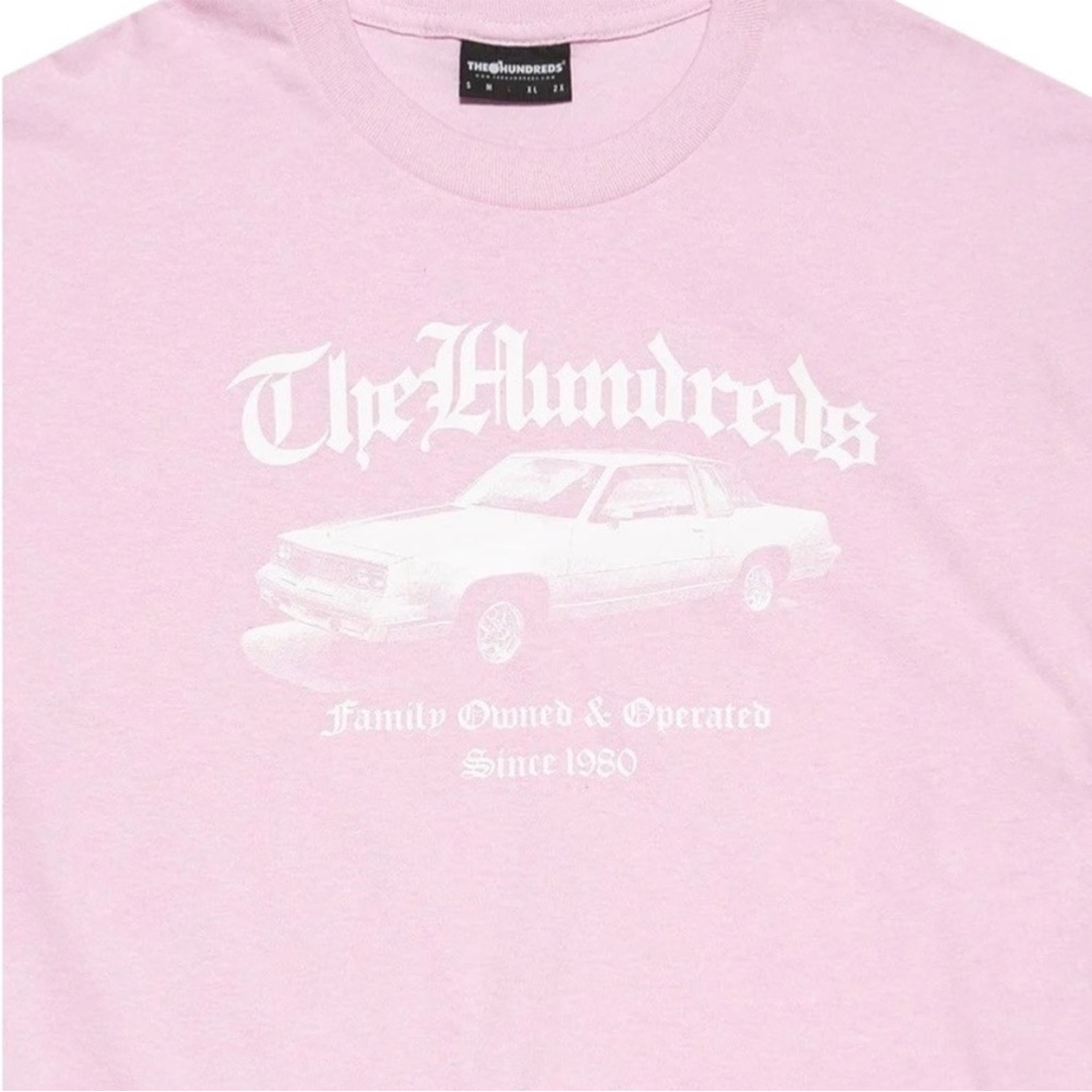 The Hundreds Men's Pink Los Cientos Crewneck T-Shirt - Size Large - Picture 2 of 5